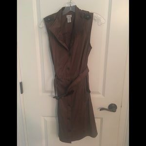 Beautiful Cache brown shirt dress. Size 6